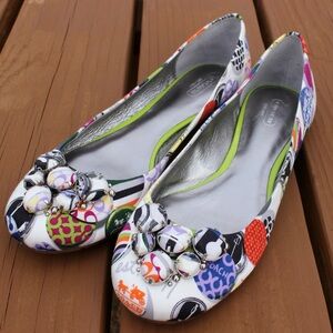 COACH Signature Slip-Ons Limited Edition Multicolor Ballet Flats Sz 10